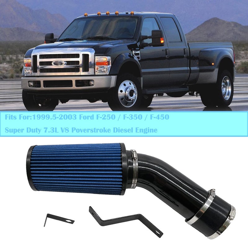 PMFCA Oiled Cold Air Intake 7.3 Diesel Kit Air Intake Pipe With Oiled Filter Compatible with 1995-2003 Ford F250 F350 F450 Super Duty 7.3L Powerstroke Diesel - Image 3